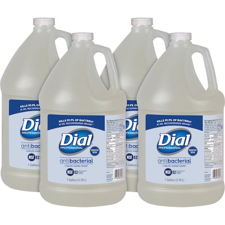 Dial 1 gal (3.8 L) Sensitive Skin Antibacterial Liquid Hand Soap Refill 4 PK DIA82838CT